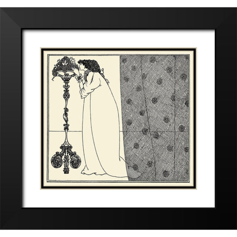 Savoy 1896 Vol.4 - Cover Design Black Modern Wood Framed Art Print with Double Matting by Beardsley, Aubrey