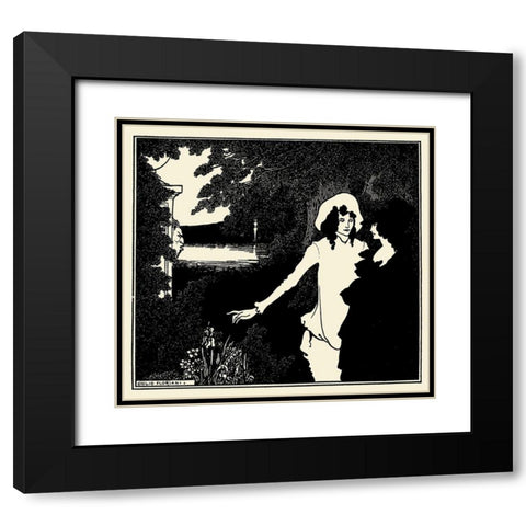 Savoy 1896 Vol.5 - Cover Design Black Modern Wood Framed Art Print with Double Matting by Beardsley, Aubrey