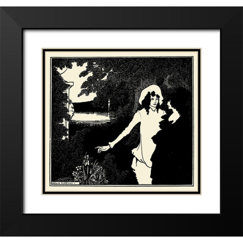 Savoy 1896 Vol.5 - Cover Design Black Modern Wood Framed Art Print with Double Matting by Beardsley, Aubrey