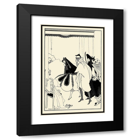 Savoy 1896 Vol.6 - Death of Pierrot Black Modern Wood Framed Art Print with Double Matting by Beardsley, Aubrey