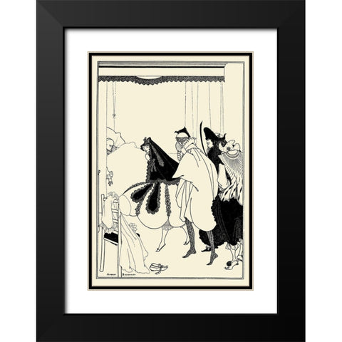 Savoy 1896 Vol.6 - Death of Pierrot Black Modern Wood Framed Art Print with Double Matting by Beardsley, Aubrey