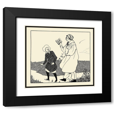 Savoy 1896 Vol.7 - Cover Design Black Modern Wood Framed Art Print with Double Matting by Beardsley, Aubrey