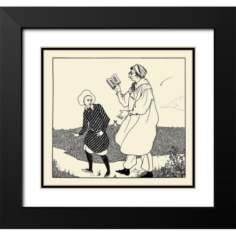 Savoy 1896 Vol.7 - Cover Design Black Modern Wood Framed Art Print with Double Matting by Beardsley, Aubrey