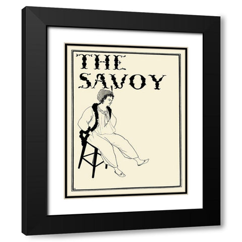 Savoy 1896 Vol.8 - Cover Design Black Modern Wood Framed Art Print with Double Matting by Beardsley, Aubrey