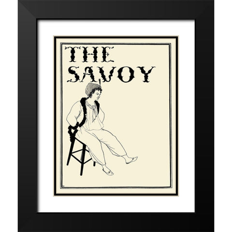 Savoy 1896 Vol.8 - Cover Design Black Modern Wood Framed Art Print with Double Matting by Beardsley, Aubrey