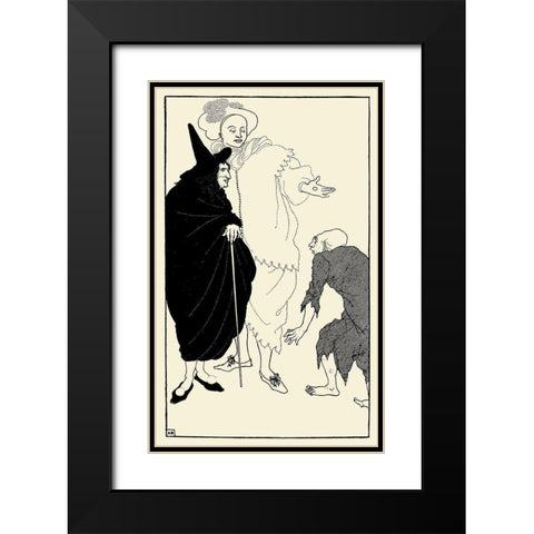 Savoy 1896 Vol.8 - Don Juan Black Modern Wood Framed Art Print with Double Matting by Beardsley, Aubrey