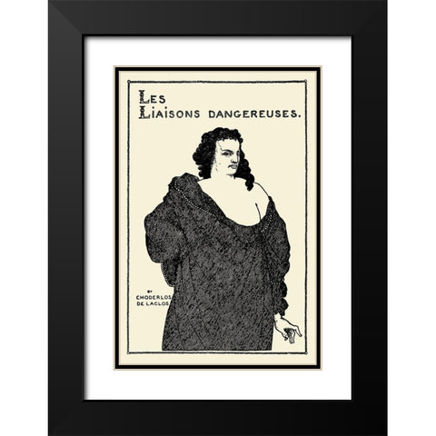 Savoy 1896 Vol.8 - Les Liaisons Dangereuses Black Modern Wood Framed Art Print with Double Matting by Beardsley, Aubrey