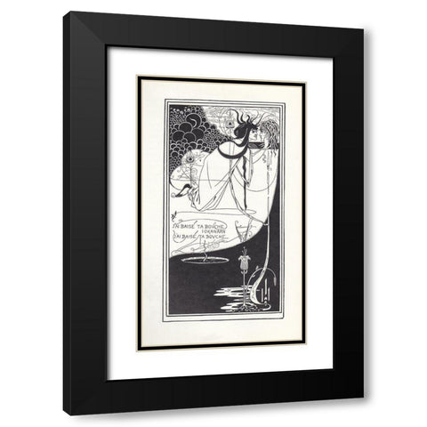 Salome - I have kissed thy mouth Black Modern Wood Framed Art Print with Double Matting by Beardsley, Aubrey