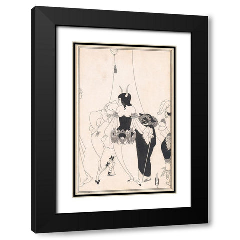 Tales of Mystery 1894 - Masque of Red Death Black Modern Wood Framed Art Print with Double Matting by Beardsley, Aubrey