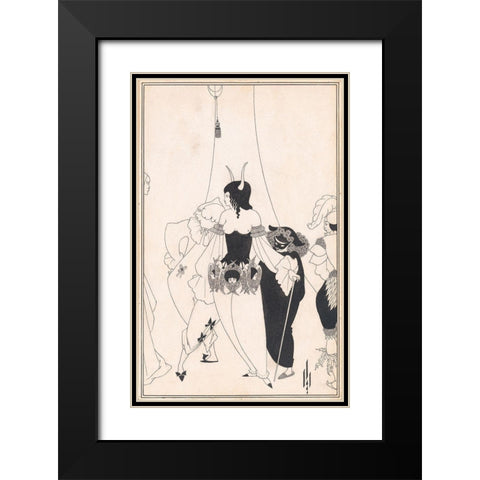 Tales of Mystery 1894 - Masque of Red Death Black Modern Wood Framed Art Print with Double Matting by Beardsley, Aubrey