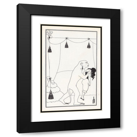 Tales of Mystery 1894 - Murders in Rue Morgue Black Modern Wood Framed Art Print with Double Matting by Beardsley, Aubrey