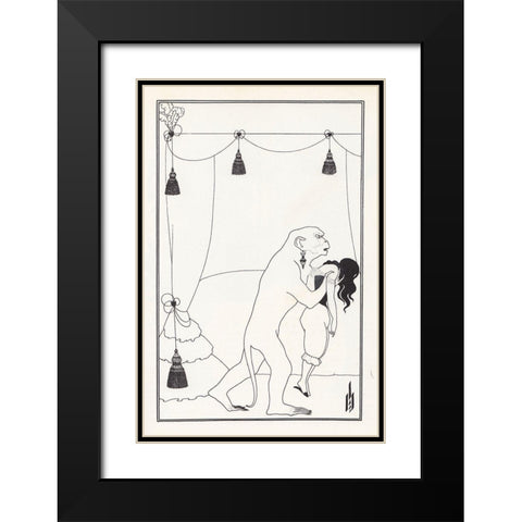 Tales of Mystery 1894 - Murders in Rue Morgue Black Modern Wood Framed Art Print with Double Matting by Beardsley, Aubrey