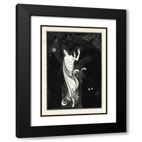 Under the Hill 1903 - For 3rd tableau of Rheingold Black Modern Wood Framed Art Print with Double Matting by Beardsley, Aubrey