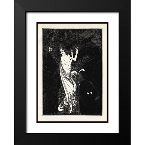 Under the Hill 1903 - For 3rd tableau of Rheingold Black Modern Wood Framed Art Print with Double Matting by Beardsley, Aubrey