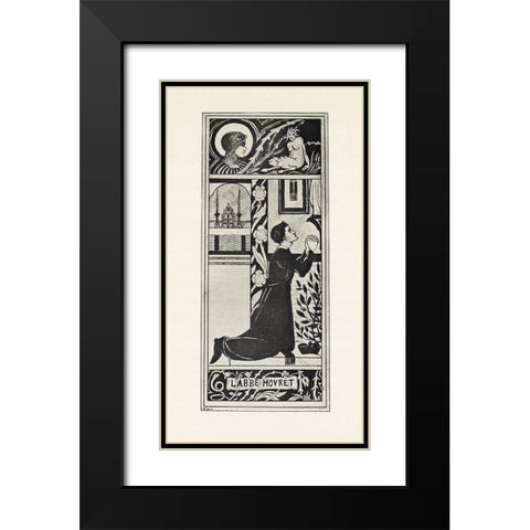 Under the Hill 1903 - For Frontispiece of Zola Black Modern Wood Framed Art Print with Double Matting by Beardsley, Aubrey