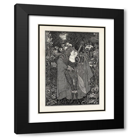 Under the Hill 1903 - The Abbe Black Modern Wood Framed Art Print with Double Matting by Beardsley, Aubrey