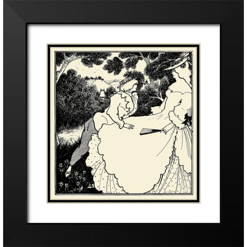 Under the Hill 1903 - Three Musicians Black Modern Wood Framed Art Print with Double Matting by Beardsley, Aubrey