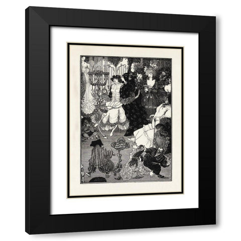 Under the Hill 1903 - Toilet of Helen Black Modern Wood Framed Art Print with Double Matting by Beardsley, Aubrey