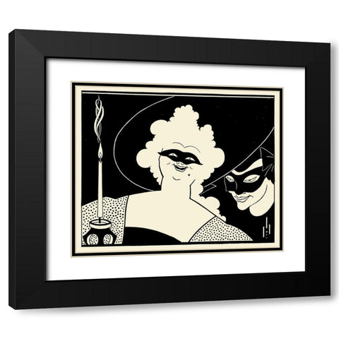 Yellow Book 1894 Vol.1 - Front cover Black Modern Wood Framed Art Print with Double Matting by Beardsley, Aubrey