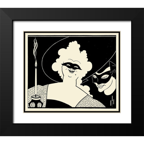 Yellow Book 1894 Vol.1 - Front cover Black Modern Wood Framed Art Print with Double Matting by Beardsley, Aubrey