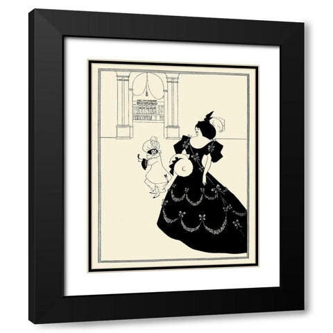 Yellow Book 1894 Vol.2 - Marionettes 1 Black Modern Wood Framed Art Print with Double Matting by Beardsley, Aubrey