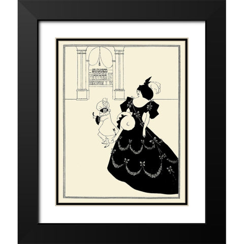 Yellow Book 1894 Vol.2 - Marionettes 1 Black Modern Wood Framed Art Print with Double Matting by Beardsley, Aubrey