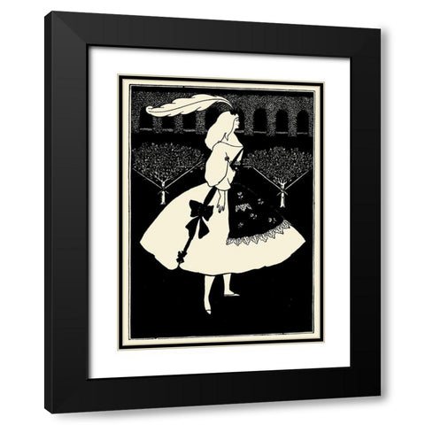 Yellow Book 1894 Vol.2 - Slippers of Cinderella Black Modern Wood Framed Art Print with Double Matting by Beardsley, Aubrey