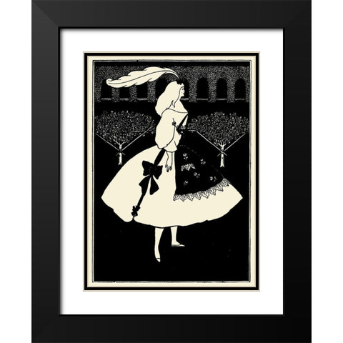 Yellow Book 1894 Vol.2 - Slippers of Cinderella Black Modern Wood Framed Art Print with Double Matting by Beardsley, Aubrey
