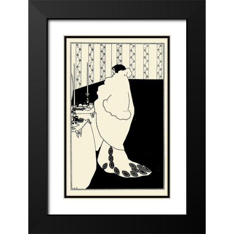Yellow Book 1894 Vol.3 - La Dame aux Camelias Black Modern Wood Framed Art Print with Double Matting by Beardsley, Aubrey