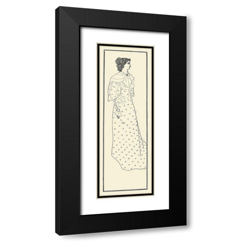 Yellow Book 1895 Vol.4 - Miss Winifred Emery Black Modern Wood Framed Art Print with Double Matting by Beardsley, Aubrey