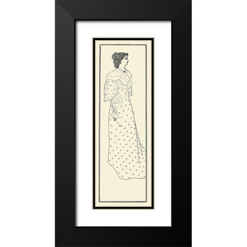 Yellow Book 1895 Vol.4 - Miss Winifred Emery Black Modern Wood Framed Art Print with Double Matting by Beardsley, Aubrey