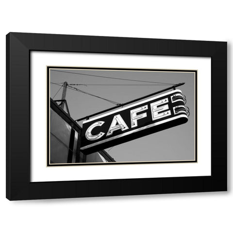 Gadsden Alabama Black Modern Wood Framed Art Print with Double Matting by Alabama Picture Archive