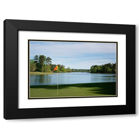 Grand National Golf Course II Black Modern Wood Framed Art Print with Double Matting by Highsmith, Carol
