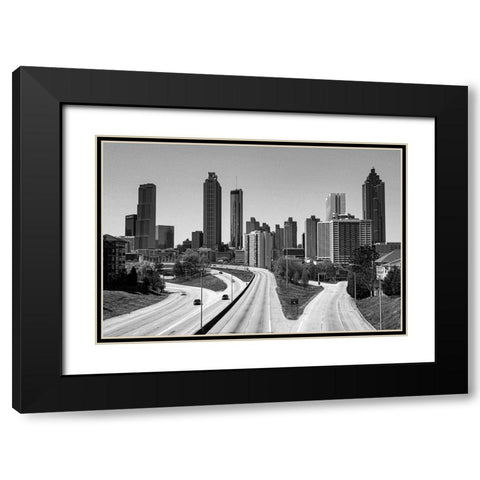 Atlanta-Georgia Black Modern Wood Framed Art Print with Double Matting by Georgia Picture Archive