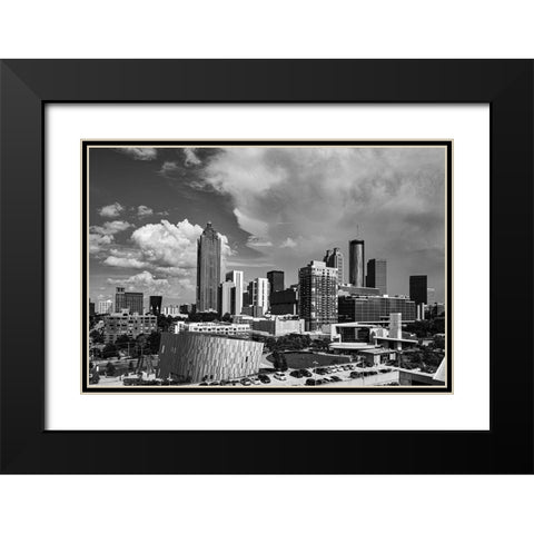 Skyline View of Atlanta-Georgia Black Modern Wood Framed Art Print with Double Matting by Highsmith, Carol