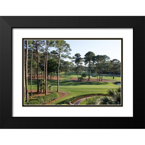 Charleston National Golf Club-South Carolina Black Modern Wood Framed Art Print with Double Matting by South Carolina Picture Archive