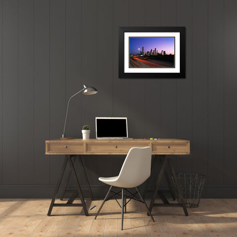 Houston-Texas Skyline III Black Modern Wood Framed Art Print with Double Matting by Highsmith, Carol