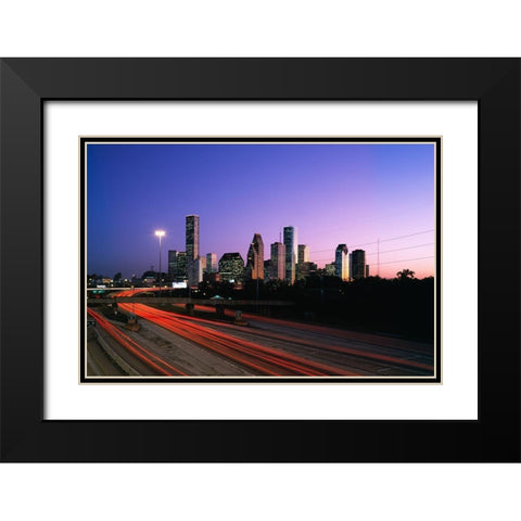 Houston-Texas Skyline III Black Modern Wood Framed Art Print with Double Matting by Highsmith, Carol