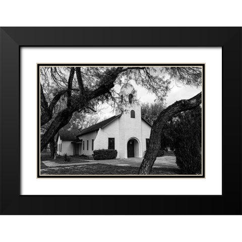 Saint Miguel Archangel Catholic Church in Little Los Ebanos I Black Modern Wood Framed Art Print with Double Matting by Highsmith, Carol