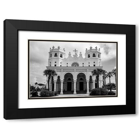 St. Mary Cathedral Basilica Galveston-Texas Black Modern Wood Framed Art Print with Double Matting by Texas Picture Archive