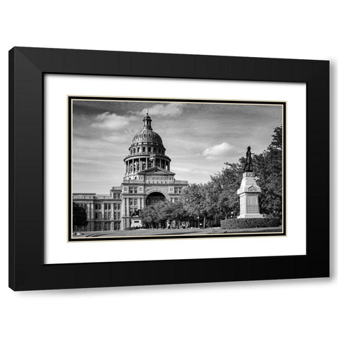 The Texas state Capitol in Austin Black Modern Wood Framed Art Print with Double Matting by Highsmith, Carol