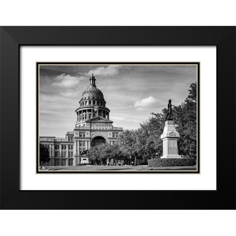 The Texas state Capitol in Austin Black Modern Wood Framed Art Print with Double Matting by Highsmith, Carol