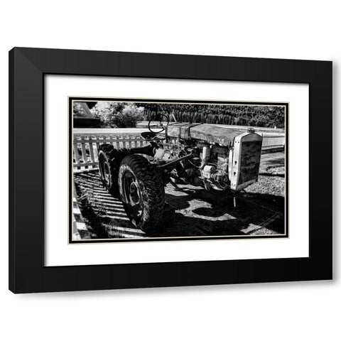 Vintage Massey Black Modern Wood Framed Art Print with Double Matting by Vintage Photo Archive