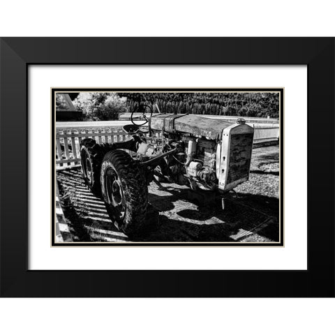 Vintage Massey Black Modern Wood Framed Art Print with Double Matting by Vintage Photo Archive