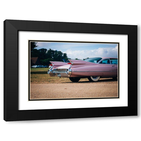 Whale of a Tail Black Modern Wood Framed Art Print with Double Matting by Vintage Photo Archive