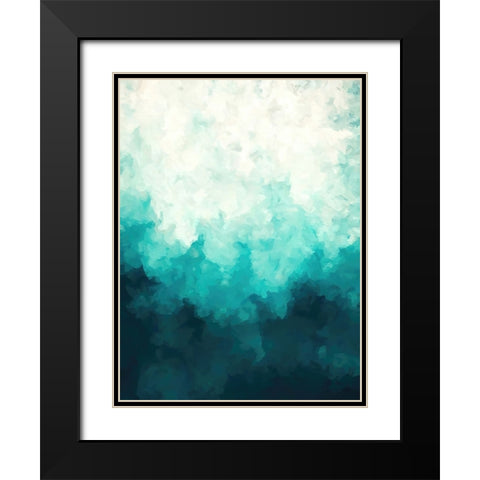 Turquoise Hills Black Modern Wood Framed Art Print with Double Matting by Alpenglow Workshop