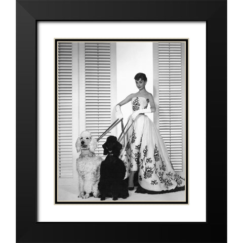 Audrey Hepburn, Sabrina, 1954 Black Modern Wood Framed Art Print with Double Matting by Vintage Hollywood Archive