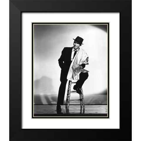 Frank Sinatra, 1957 II Black Modern Wood Framed Art Print with Double Matting by Vintage Hollywood Archive