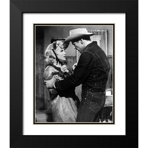 Marilyn Monroe, Don Murray, Bus Stop, 1956 Black Modern Wood Framed Art Print with Double Matting by Vintage Hollywood Archive