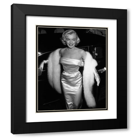 Marilyn Monroe Black Modern Wood Framed Art Print with Double Matting by Vintage Hollywood Archive